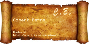 Czmerk Barna névjegykártya