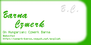 barna czmerk business card